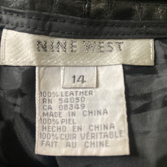 Vintage Nine West Black Leather Pants So Soft! Women's Size 14 - Picture 9 of 9